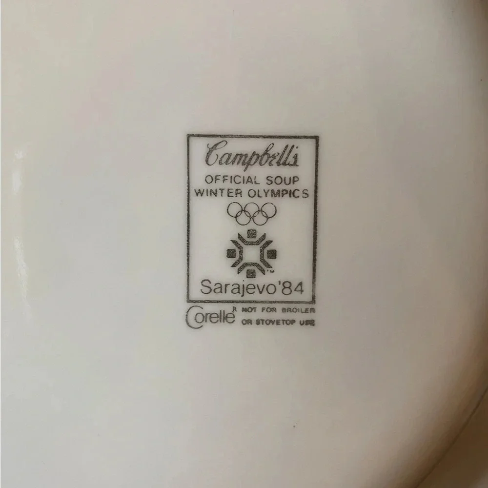 VINTAGE 1984 Campbell Soup Winter Olympics Shallow Bowl - Collector’s Item